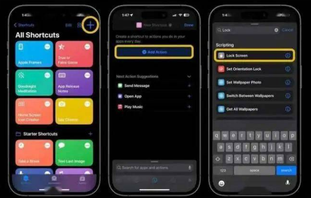 贵州苹果14锁屏维修店分享iPhone14升级iOS16.4后如何创建锁屏快捷方式 